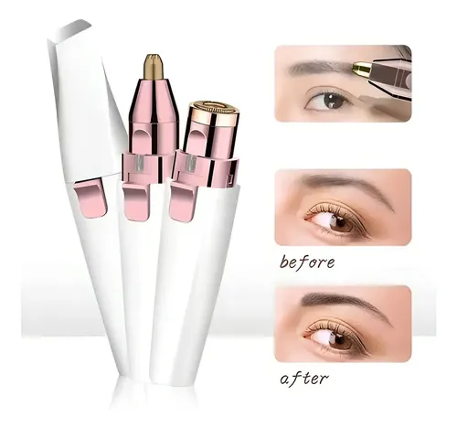 Depilador 2 En 1 USB Recargable Cejas Facial Mujer Iluminación LED Blanca