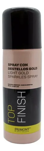 Primont Top Finish Spray Destellos Gold 180ml Brillo Suave