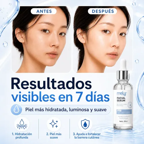 Serum Facial Hidratante Ácido Hialurónico Piel Seca Antiedad