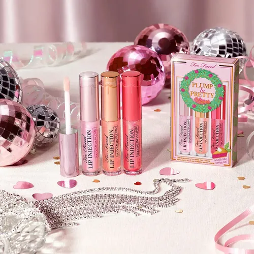 Set Too Faced Lip Injection Plump Pretty Kisses 3 Gloss Mini