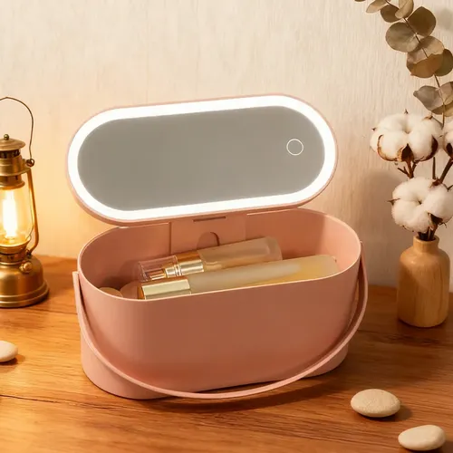 Set De Cosméticos Para Bolsos Portátiles Led De Gran Capacid