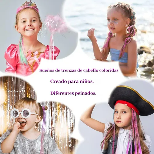 Ligas 12 Piezas Niñas Cabello Colores 6 Banda Elástica