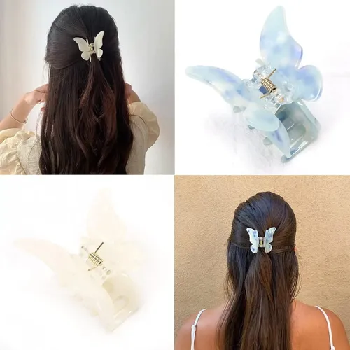 Garras De Cabello Mariposa Naisier 6 Pcs Caparazón Tortuga
