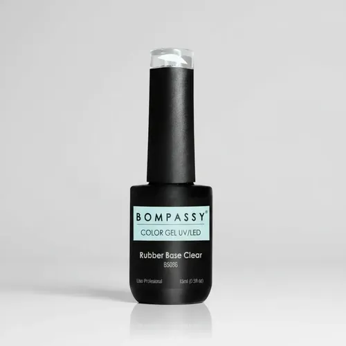 Esmaltes Semipermanentes Profesionales Bompassy Color B5086 – RUBBER BASE CLEAR