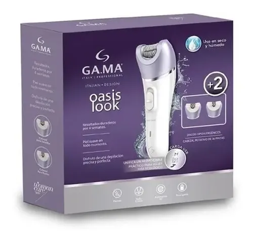 Depiladora Gama Portatil Skin Lady 3 En 1 Electrica Exfolia Cuerpo Piernas Accesorios Depilador Femenino Garantia