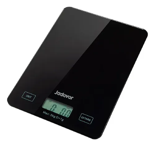 Balanza Vidrio Templado 5kg Jdke3504 Jadever Color Negro