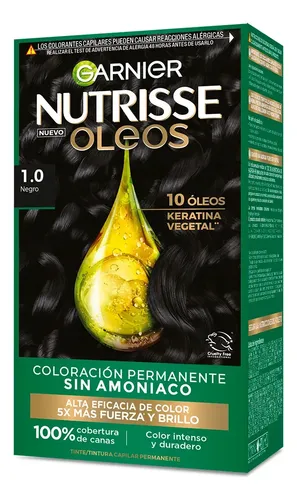 Kit Tintura Permanente Nutrisse Oleos Garnier Tono 1.0