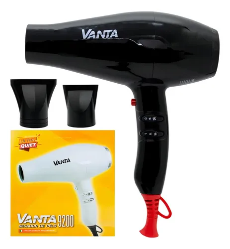 Vanta 9200 Ultraquiet Secador D Pelo Profesional Negro 2000w