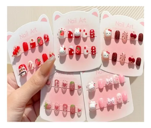 A 5 Pegatinas De Uñas Infantiles Removibles Dibujos -x