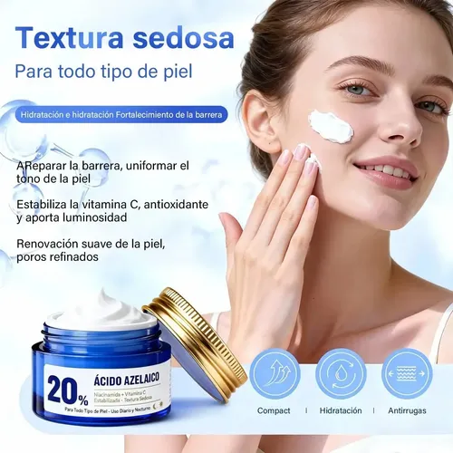 Cc///crema De Ácido Azelaico 20 /acné Y Tono Opaco//dd