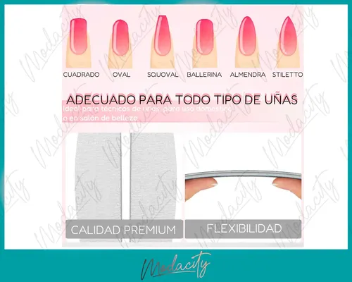 Lima Uñas City Girl X10 Gel Esculpidas Manicuría Calidad