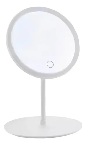 Espejo De Maquillaje Aro Led Regulable Recargable Y Portable