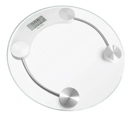 Balanza Digital Baño Vidrio LCD 180kg Redonda Apagado Automático Venice