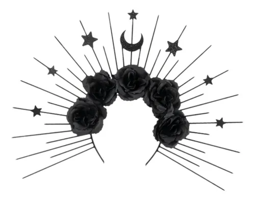 Diadema Gótica Con Forma De Halo, Sol Y Luna