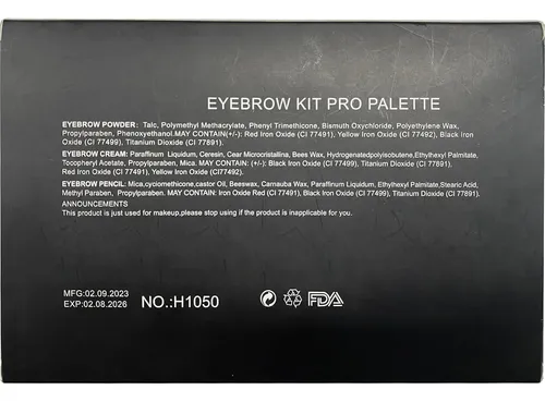 Kit De Cejas: Paleta 12 Colores, 5 Máscaras, Plantillas Y