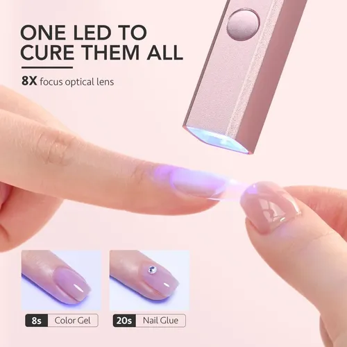 Gaoy Lámpara Uv Led Inalámbrica Rose Gold Para Uñas De