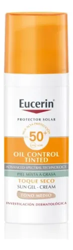 Eucerin Sun Gel Crema Toque Seco Tono Medio Spf50+ De X 50ml