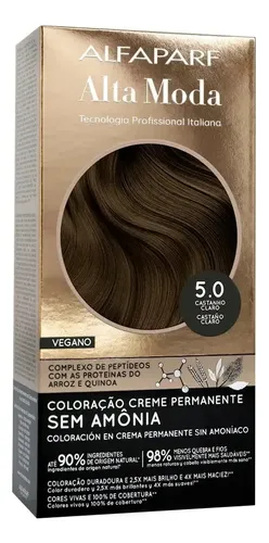 Alfaparf Alta Moda Tintura Kit Sin Amoníaco Tono 5.0 castaño claro