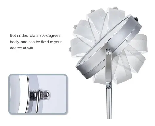 Espejo Maquillaje De Pie Luz Led 1x 5x A Pila Usb