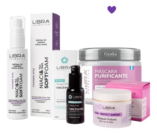 Kit Con Mascara Purificante Sebo Control X4 Productos Libra