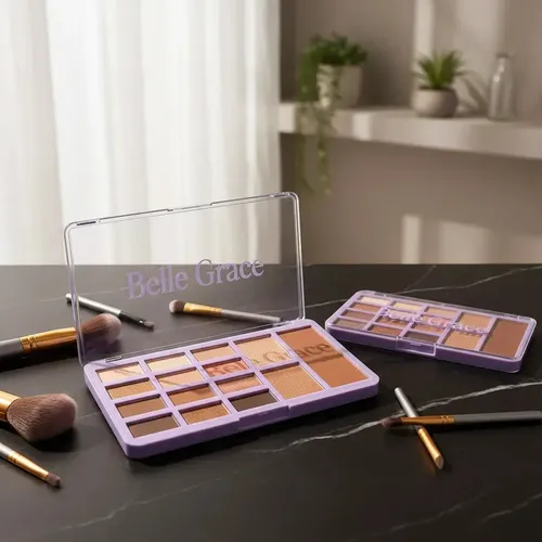 Paleta Sombras De Ojos Iluminador Y Contorno Maquillaje Rostro 1 Veoquiero