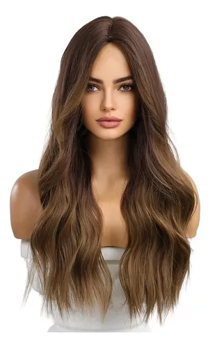 /** Pelucas Mujer Dama Cabello Naturales Larga Onduladas ,