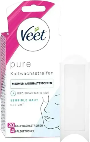 Tiras De Cera Listas Para Usar De Veet Face Para Pieles Sens