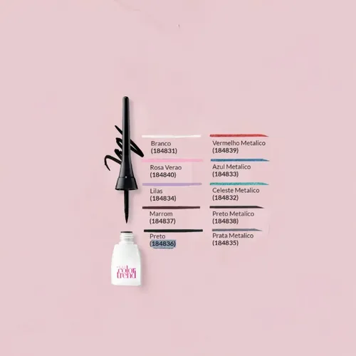 Delineador Liquido Para Ojos Preto Preto
