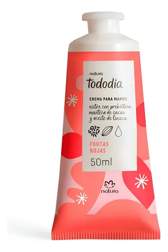 Crema Nutritiva Para Manos Frutas Rojas Natura Tododia 50 Ml
