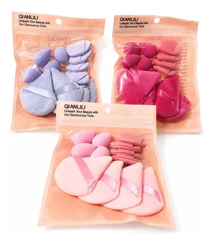 Set De Esponjas De Maquillaje X12 Pomo Gota Y Ovaladas