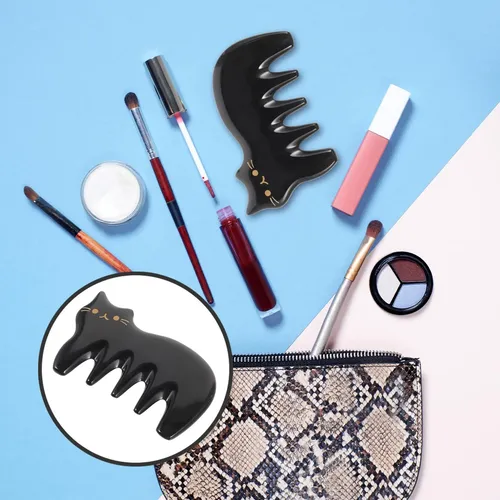 Herramienta Gua Sha De Cuerno De Buey Negro Tabla Masaje
