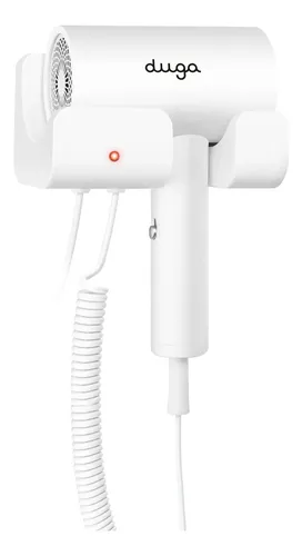Secador De Pelo Duga D15 1800w Blanco Hotelero Pared 12c