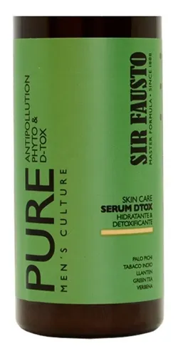 Sir Fausto Pure Serum Detox Crema Hidratante Facial Local Tipo de piel Todo tipo de piel