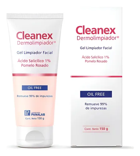 Gel Cleanex Dermolimpiador Facial Piel Grasa Y Mixta 150 Gr