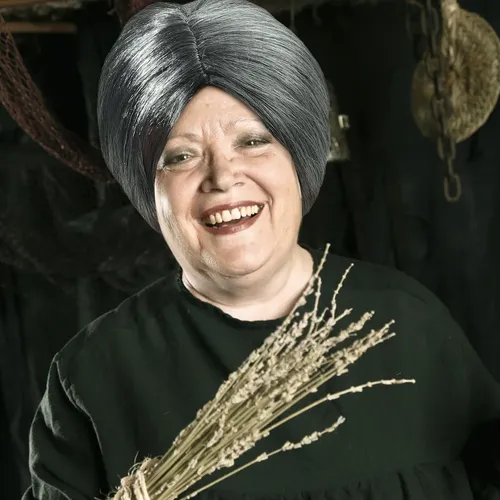 Disfraz De Anciana Stobok, Peluca De Señora Santa, Peluca En