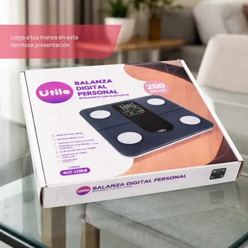 Balanza De Baño Personal Inteligente Bluetooth 200 Kg Utile Azul