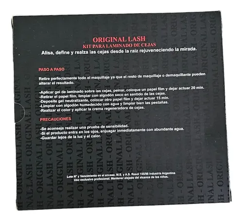Kit Original Lash Para Laminado Alisado De Cejas.