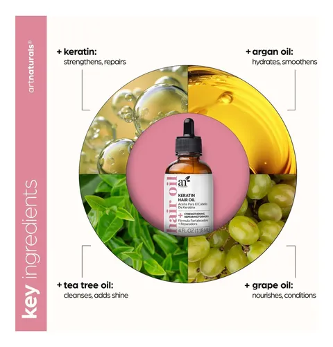 Artnaturals Keratin Hair Oil 4oz Tratamiento Nutritivo Para
