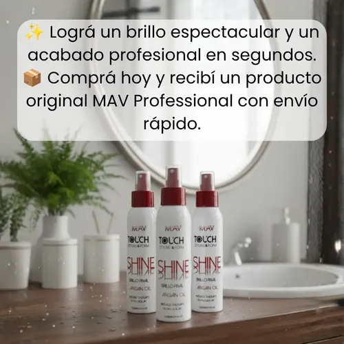 Brillo Final Mav Argán Serum Capilar Reparador Capilar X 3