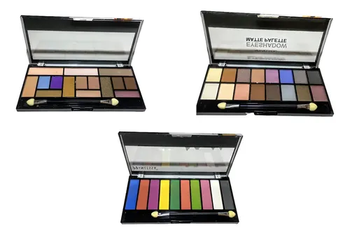 Set De Paletas De Sombras Satinadas Y Mate Combo 3 Unidades