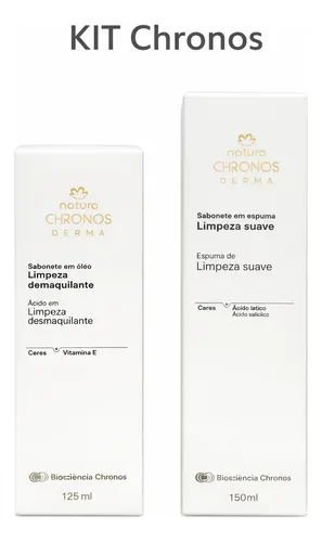 Set Chronos Derma Doble X2  Limpieza Desmaquillante Natura
