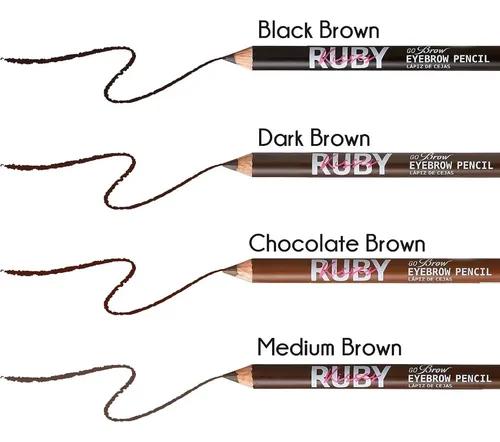 Lápiz De Cejas Ruby Kisses Gobrow 3 Pack Marrón Chocolate