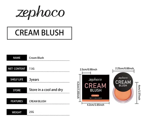 Lrrubor Sedoso Naranja Zephoco  Natural Flush & Glow2p