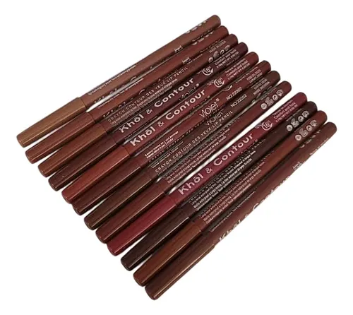 Set De 12 Lapices Delineadores Para Labios Con Vitamina E