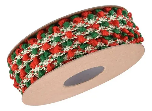 Cintas Navideñas Rojo Y Verde Para Regalos Y Decoración