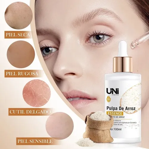 Serum Facial De Arroz Y Acido Hialuronico 100ml Hidratante Todo Tipo De Piel Día/noche