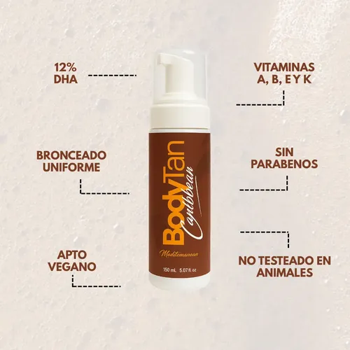 Autobronceante Mousse Bodytan Caribbean +guante Aplicador