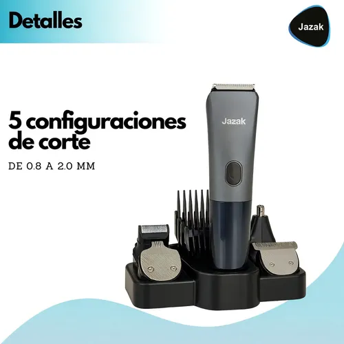 Afeitadora Eléctrica Jazak para Hombre, Inalámbrica con 4 Cabezales y Pantalla LED