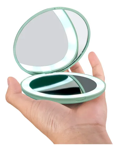 Espejo De Maquillaje Wobsion Con Luz Led Para Viajes, Aument