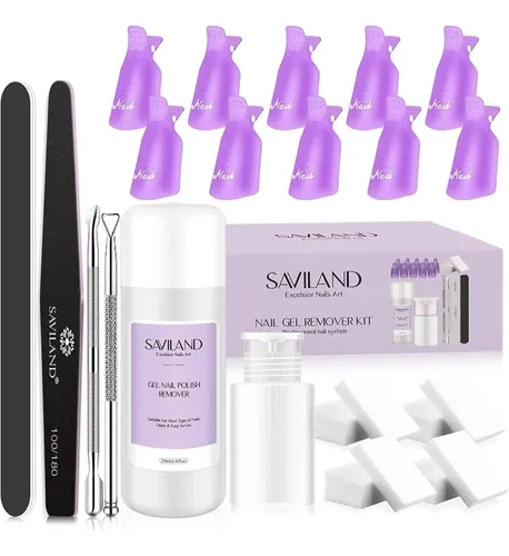 Kit Removedor De Esmalte En Gel Saviland 250ml